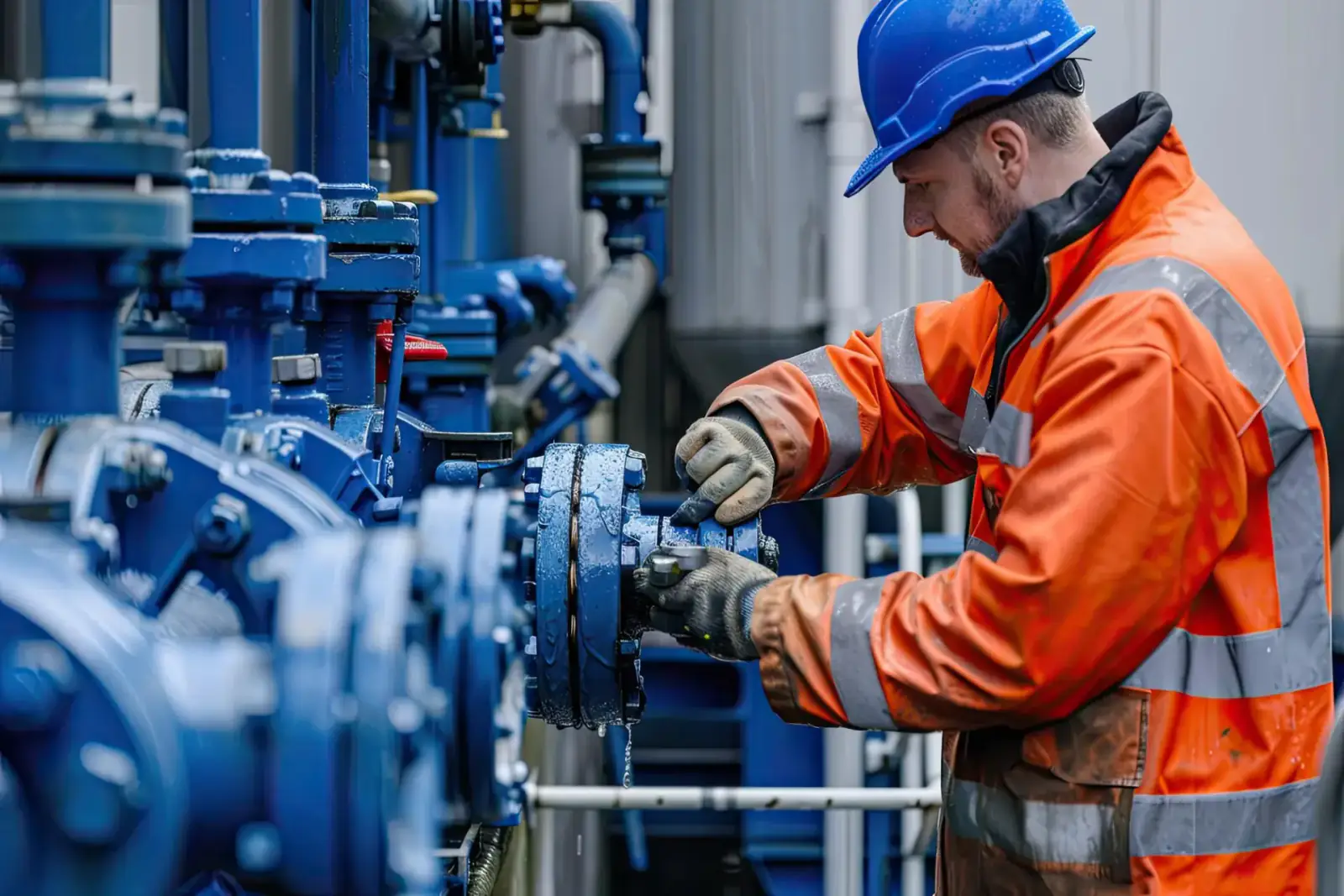 Manutenção preventiva hidráulica industrial executada por técnico especializado