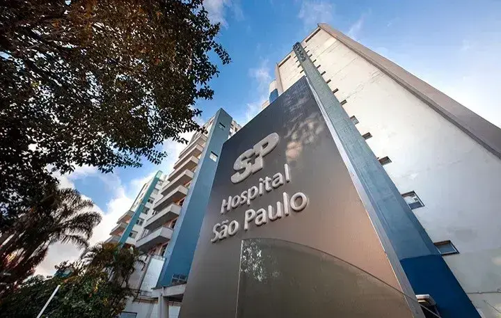 Logo Hospital São Paulo — cliente da THE Montagens Industriais (hospitais, instalações elétricas e manutenção predial)